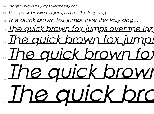 Linearmente font waterfall